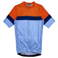 Order Round Neck Short Sleeve Race Cycling Shirt Design Moisture Wicking Contrast Color Cycling Shirt Cycling Shirt Garment Factory SKCSCP018
